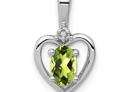 Sterling silver peridot pendant