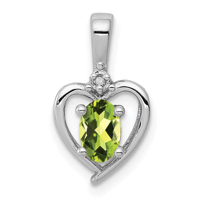 Sterling silver peridot pendant