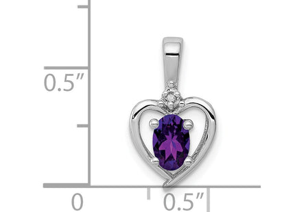 Sterling silver amethyst pendant, another view