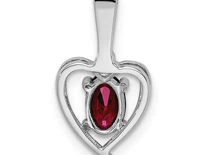Sterling silver ruby pendant, further view