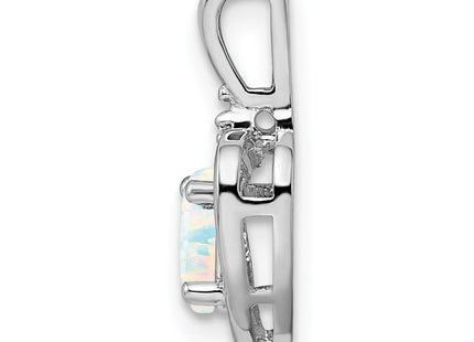 Sterling silver opal pendant, alternate view