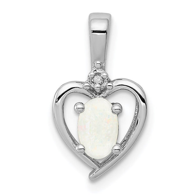 Sterling silver opal pendant