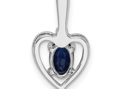 Sterling silver sapphire pendant, further view