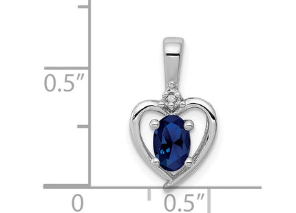 Sterling silver sapphire pendant, another view