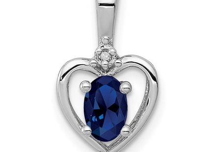 Sterling silver sapphire pendant