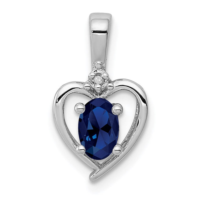 Sterling silver sapphire pendant