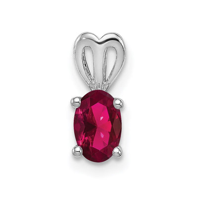 Sterling silver ruby pendant