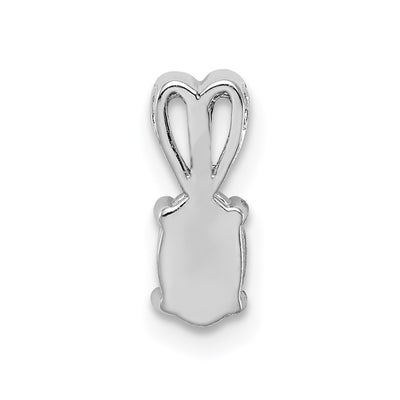 Sterling Silver Rhodium-plated Aquamarine Pendant