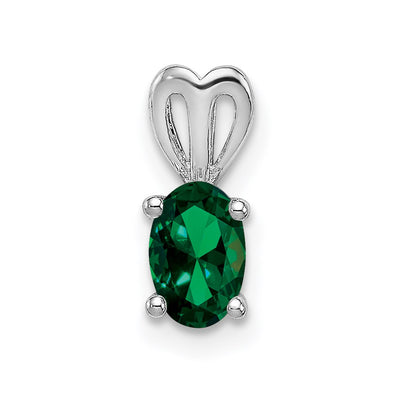 Sterling silver emerald pendant