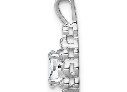 Sterling silver topaz pendant, alternate view