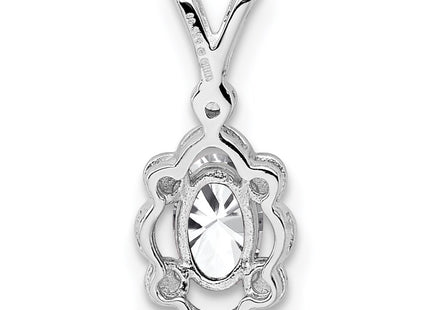 Sterling silver topaz pendant, another view