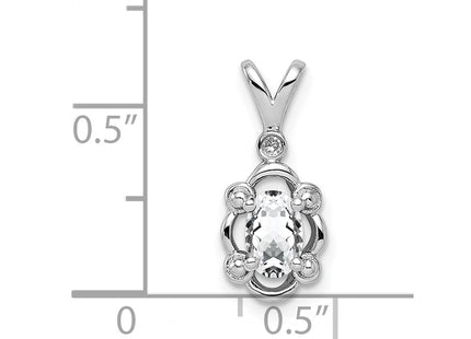 Sterling silver topaz pendant, further view