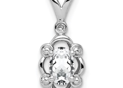 Sterling silver topaz pendant
