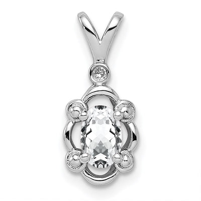 Sterling silver topaz pendant