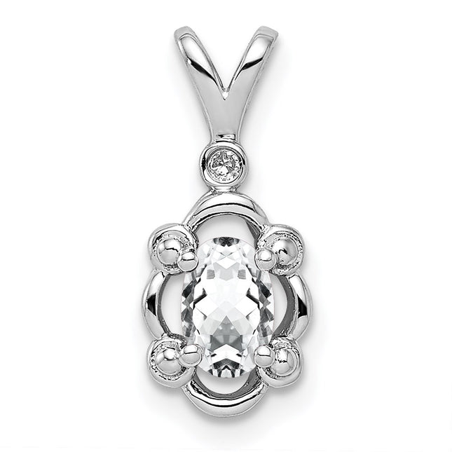 Sterling silver topaz pendant