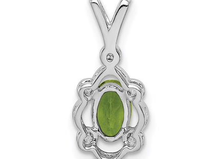 Sterling silver peridot pendant, further view