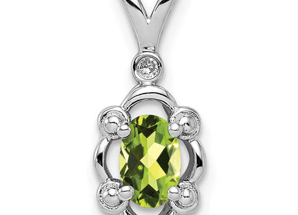 Sterling silver peridot pendant