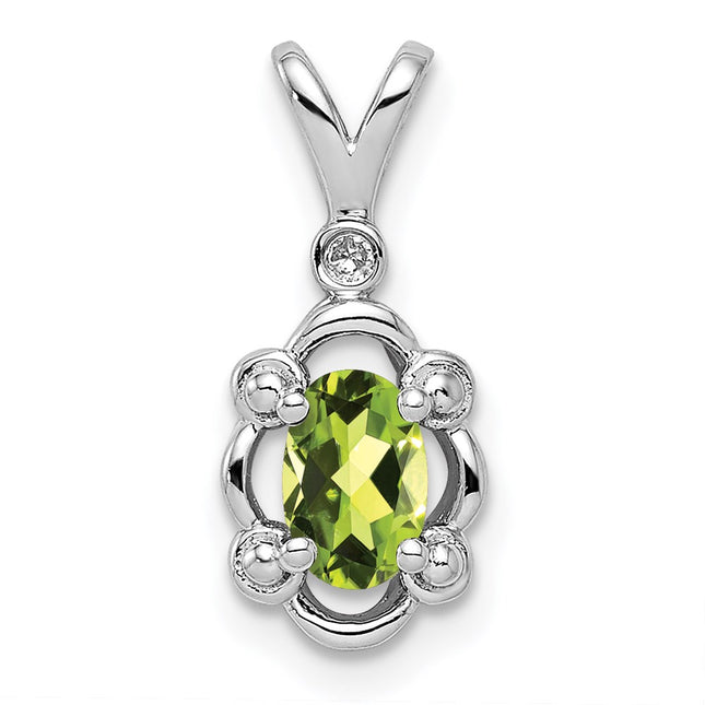 Sterling silver peridot pendant