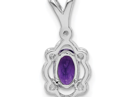 Sterling silver amethyst pendant, further view
