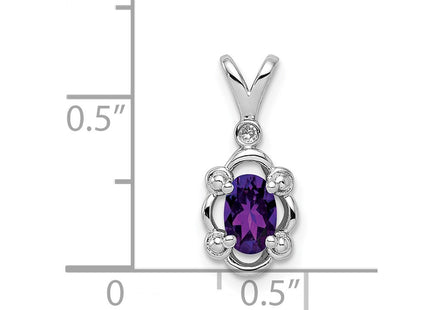 Sterling silver amethyst pendant, another view