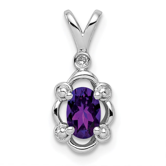 Sterling silver amethyst pendant