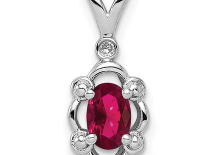 Sterling silver ruby pendant