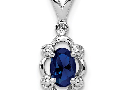 Sterling silver sapphire pendant