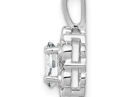 Sterling silver topaz pendant, alternate view