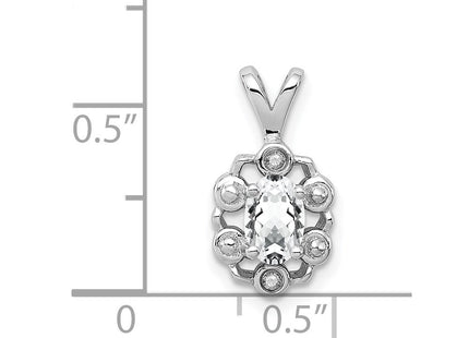 Sterling silver topaz pendant, another view