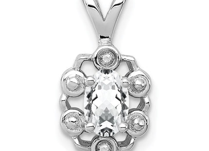 Sterling silver topaz pendant
