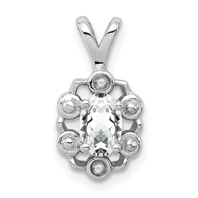 Sterling silver topaz pendant