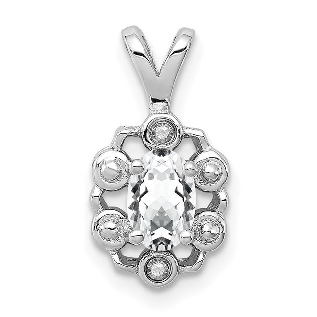 Sterling silver topaz pendant