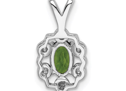 Sterling silver peridot pendant, further view