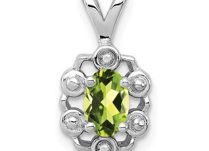 Sterling silver peridot pendant