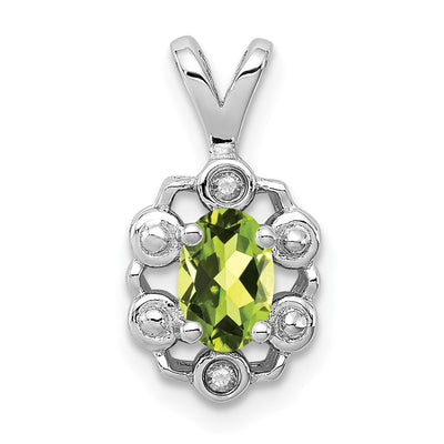 Sterling silver peridot pendant