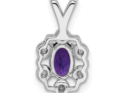Sterling silver amethyst pendant, further view