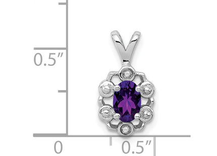 Sterling silver amethyst pendant, another view