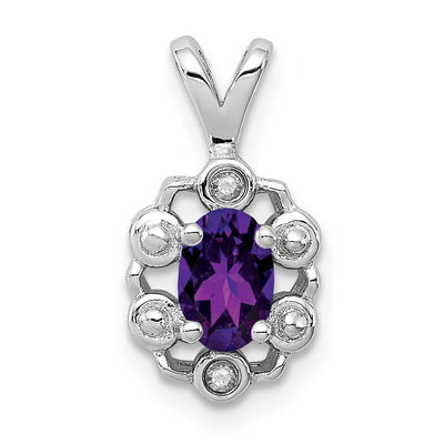 Sterling silver amethyst pendant