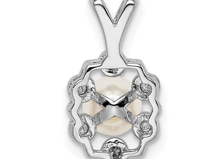 Sterling silver pearl pendant, further view