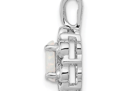 Sterling silver opal pendant, alternate view