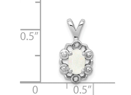 Sterling silver opal pendant, another view