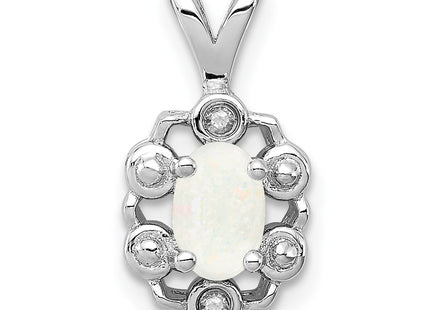 Sterling silver opal pendant