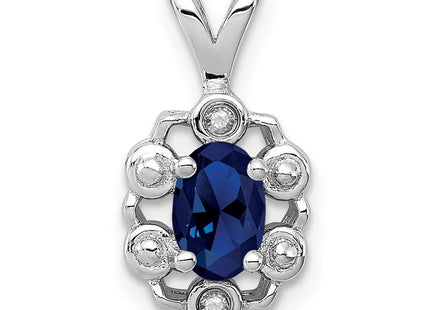 Sterling silver sapphire pendant