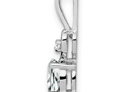 Sterling silver topaz pendant, alternate view