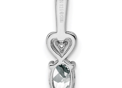 Sterling silver topaz pendant, further view
