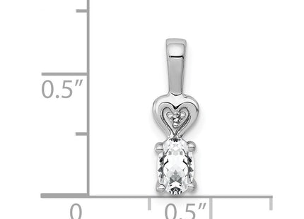 Sterling silver topaz pendant, another view