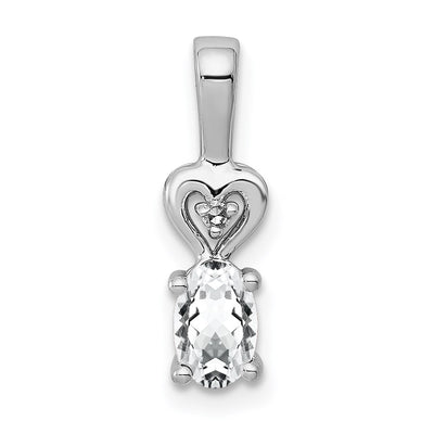 Sterling silver topaz pendant
