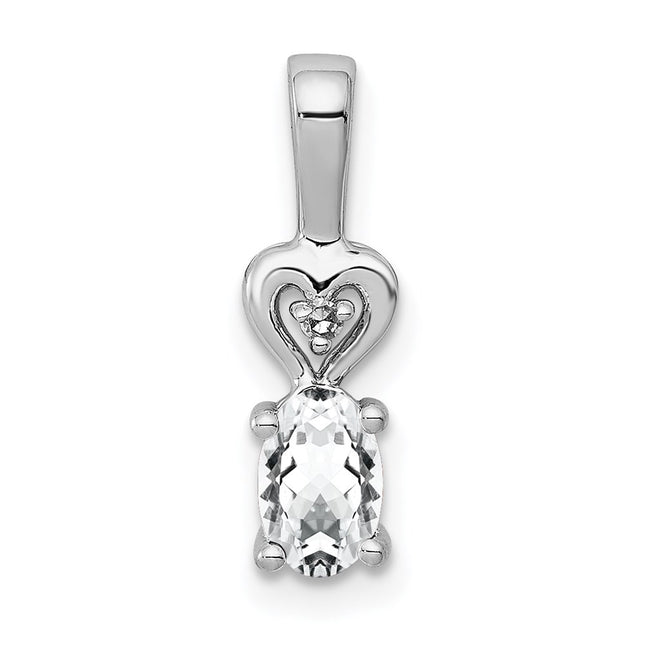 Sterling silver topaz pendant