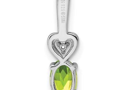 Sterling silver peridot pendant, further view