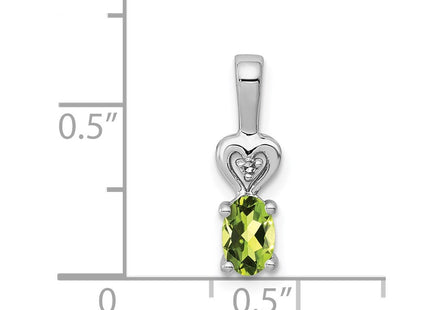 Sterling silver peridot pendant, another view
